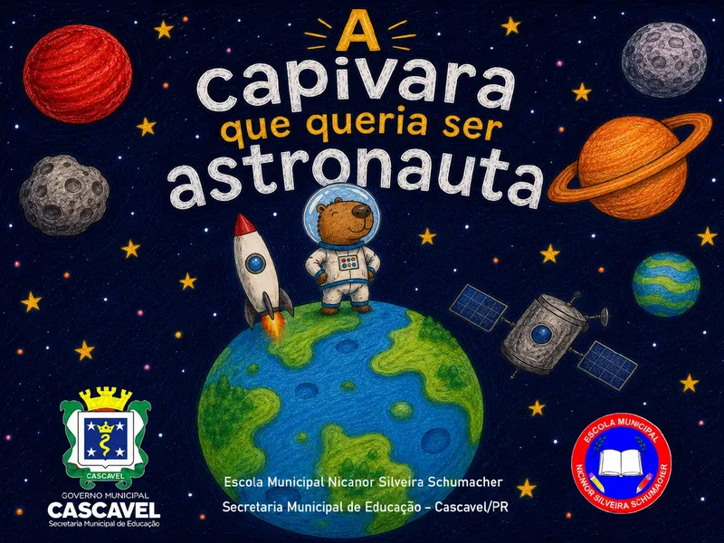 A capivara que queria ser astronauta, página 1